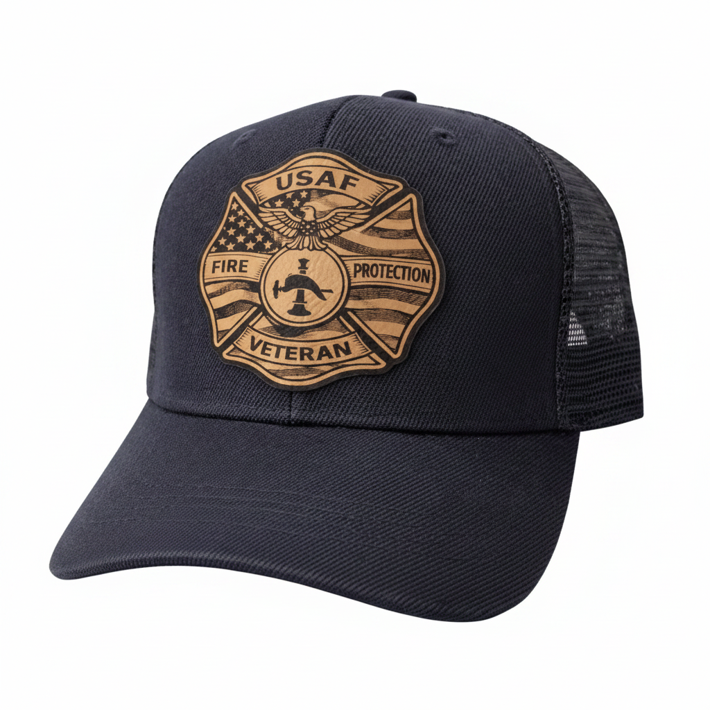 Custom Laser-Engraved Leather Patch Snapback Hat
